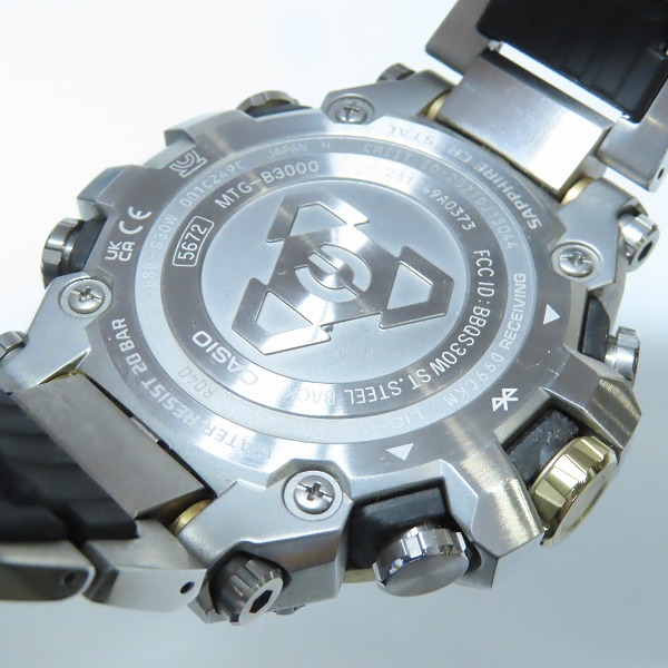 実際に弊社で買取させて頂いた【保証期間内】 G-SHOCK/Gショック MT-G 電波ソーラー モバイルリンク MTG-B3000D-1A9JFの画像 4枚目