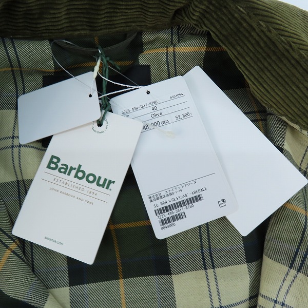 実際に弊社で買取させて頂いた【未使用】Barbour/バブアー GLR別注 トランスポート ビデイル ジャケット 242MCAS153/40の画像 6枚目