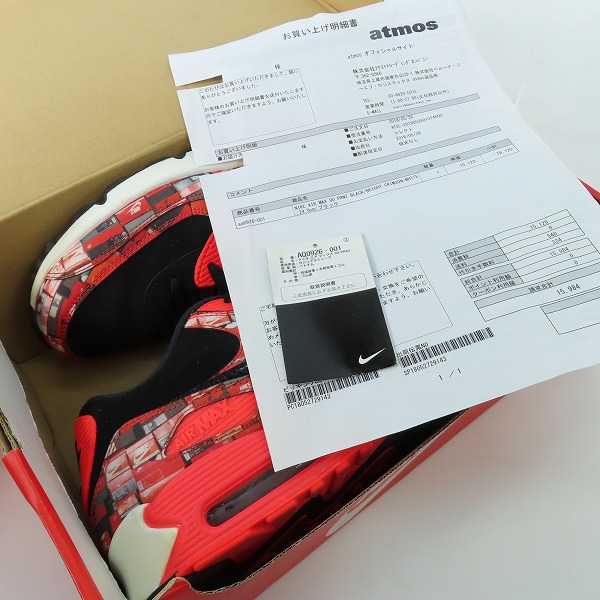実際に弊社で買取させて頂いたNIKE×atmos/ナイキ×アトモス AIR MAX 90 PRNT WE LOVE NIKE/エアマックス90 プリント AQ0926-001/29の画像 8枚目