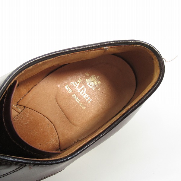実際に弊社で買取させて頂いたALDEN/オールデン コードバン パンチドゥキャップトゥ レザー シューズ 56201/7.5Dの画像 4枚目