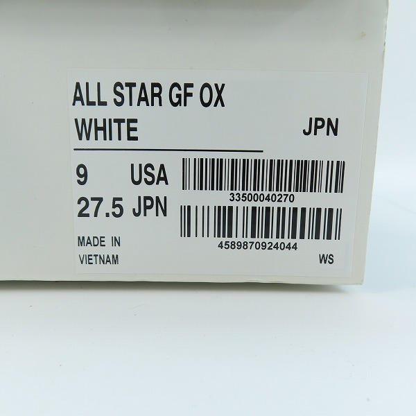 実際に弊社で買取させて頂いた【未使用】CONVERSE/コンバース ALL STAR GF OX/オールスター GF ゴルフシューズ  33500040/27.5の画像 8枚目
