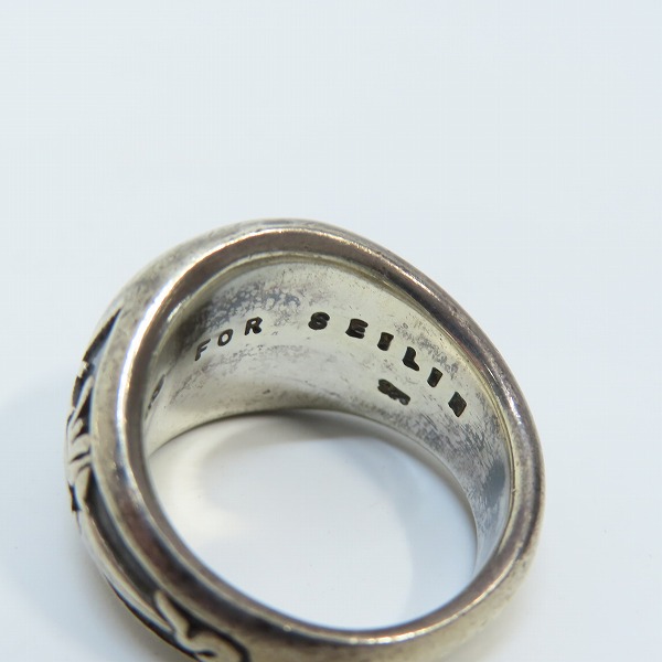 実際に弊社で買取させて頂いたMARS/マーズ FOR SEILIN MARINE/マリーン イカリ シルバー カレッジリング 17号の画像 6枚目
