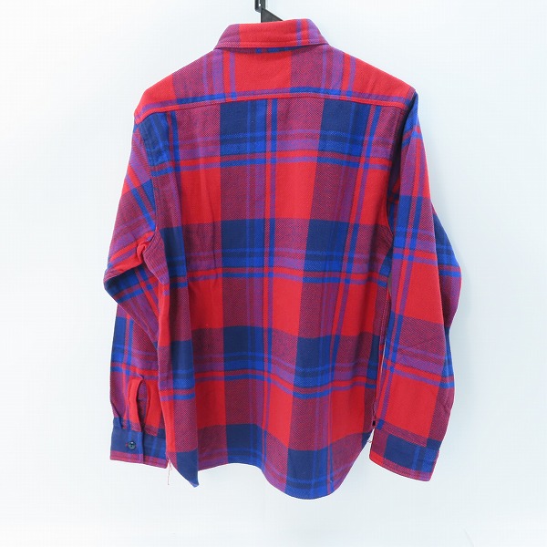 実際に弊社で買取させて頂いた【未使用】 SUGAR CANE/シュガーケーン TWILL CHECK WORK SHIRT/ツイルチェック ワークシャツ/ネルシャツ レッド SC28740/Mの画像 1枚目