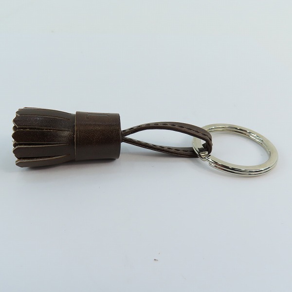 実際に弊社で買取させて頂いたJOHN LOBB/ジョンロブ  POMPOM KEYRING/キーホルダー キーリング ダークブラウンの画像 3枚目