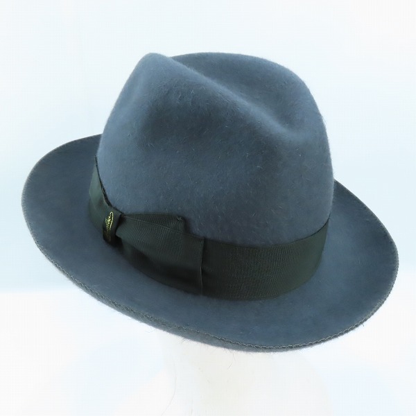 実際に弊社で買取させて頂いたBorsalino/ボルサリーノ 兎毛 リボン フェルト ハット /57の画像 2枚目