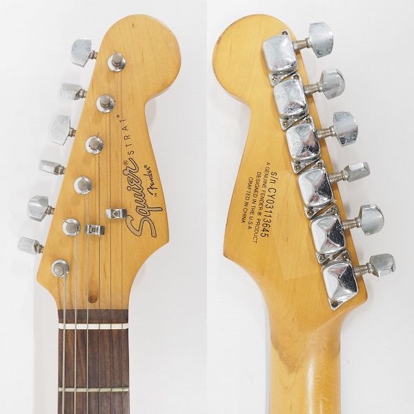 実際に弊社で買取させて頂いた★Squier by Fender/スクワイヤー Strat/ストラトキャスター エレキギター ソフトケース付の画像 2枚目