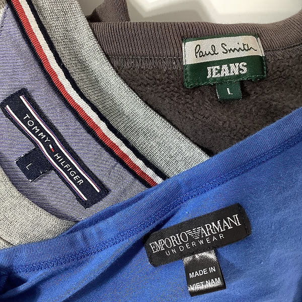 実際に弊社で買取させて頂いた【おまとめ】 エンポリオアルマーニ/トミーヒルフィガー/ポールスミス 等 半袖Tシャツ/長袖トレーナー 他の画像 1枚目