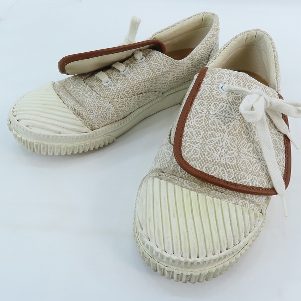 実際に弊社で買取させて頂いたLOEWE/ロエベ フラップ アナグラム スニーカー/38