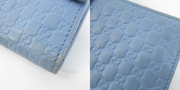 実際に弊社で買取させて頂いたGUCCI/グッチ マイクロGG グッチシマ 長財布 449393-0959の画像 9枚目