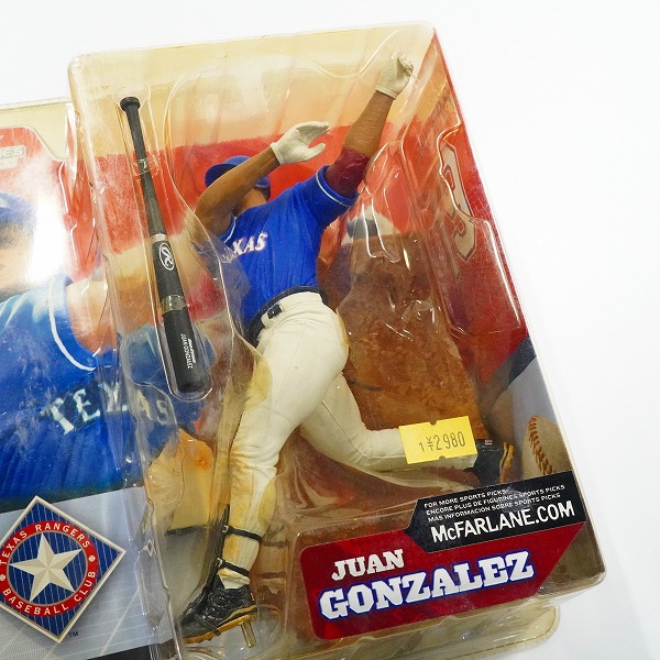 実際に弊社で買取させて頂いた【未開封】McFARLANE TOYS/マクファーレントイズ テキサス・レンジャーズ #19 JUAN GONZALEZ フアン・ゴンザレス フィギュアの画像 3枚目