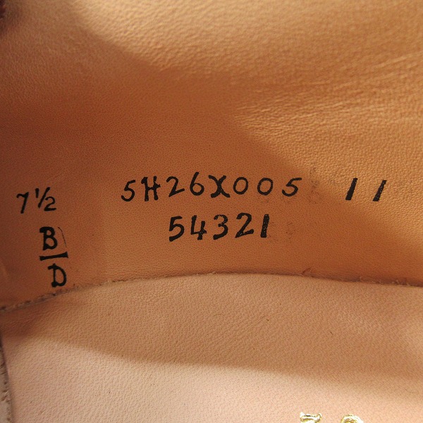 実際に弊社で買取させて頂いたALDEN/オールデン シェルコードバン Vチップ レザーシューズ 54321/7.5の画像 5枚目