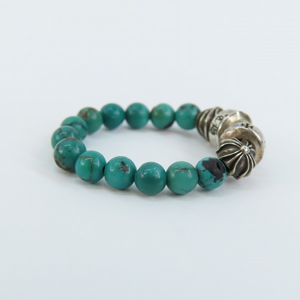 実際に弊社で買取させて頂いたCHROME HEARTS/クロムハーツ 4mm TURQUOISE BEADS RING/ターコイズ ビーズ リング 18号の画像 4枚目