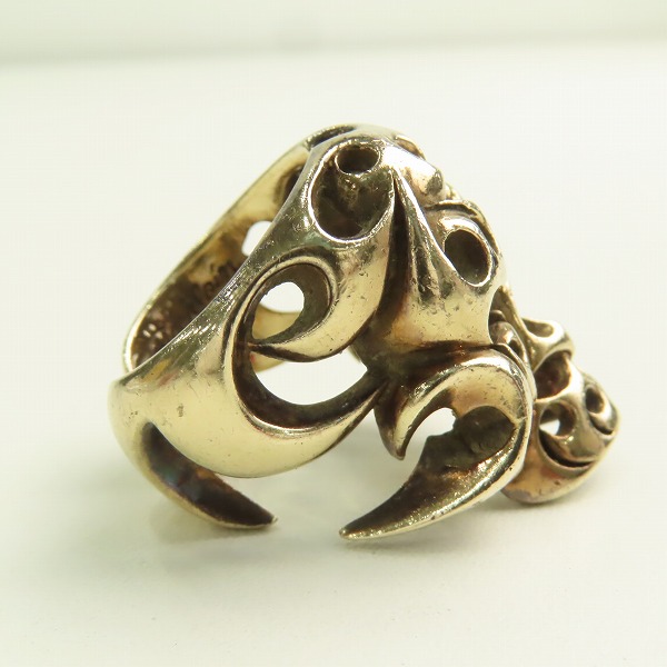 実際に弊社で買取させて頂いたTENDERLOIN/テンダーロイン 8K T-SKULL RING ボルネオスカル リング 16.5-19.5号の画像 4枚目