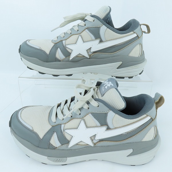 実際に弊社で買取させて頂いたA BATHING APE/アベイジングエイプ BAPE STA ローカットスニーカー OZXSHMX91013K/27.5の画像 3枚目