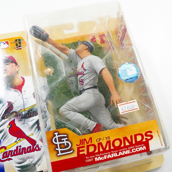 実際に弊社で買取させて頂いた【未開封】McFARLANE TOYS/マクファーレントイズ セントルイス・カージナルス #15 JIM EDMONDS ジム・エドモンズ フィギュアの画像 3枚目