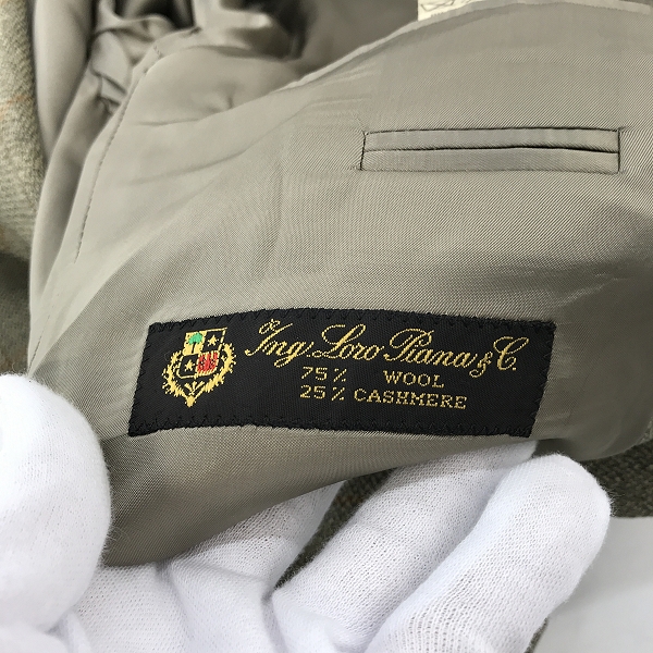 実際に弊社で買取させて頂いたHUGO BOSS/ヒューゴボス APOLLON ロロピアーナ ウール/カシミヤ テーラードジャケット /8の画像 3枚目