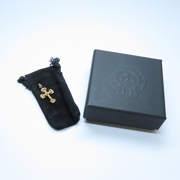 実際に弊社で買取させて頂いたCHROME HEARTS/クロムハーツ 22K CHARM FILIGREE TINY タイニー フィリグリークロス チャーム/ペンダントトップの画像 6枚目