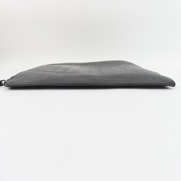 実際に弊社で買取させて頂いたSAINT LAURENT PARIS/サンローランパリ クロコ型押しレザー クラッチバッグ/タブレットホルダー 485628の画像 2枚目