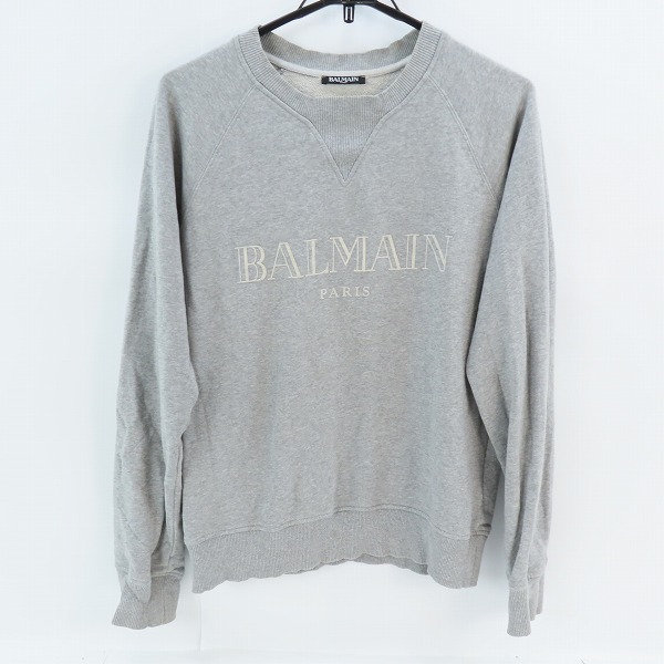 実際に弊社で買取させて頂いたBalmain/バルマン Paris Logo Raglan Sweat/クルーネックスウェット RH11679I052/M