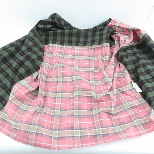 実際に弊社で買取させて頂いたLOEWE/ロエベ Loewe Oversized Patchwork Check Shirt/オーバーサイズシャツ H526Y05W67/39の画像 6枚目