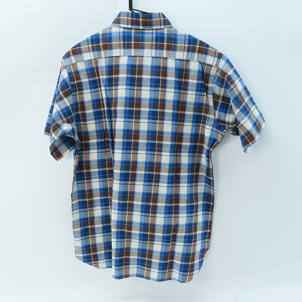 実際に弊社で買取させて頂いたSUGAR CANE/シュガーケーン TWILL CHECK WORK SHIRT/ツイルチェック ワークシャツ/半袖シャツ ブラウン SC35876/Lの画像 1枚目