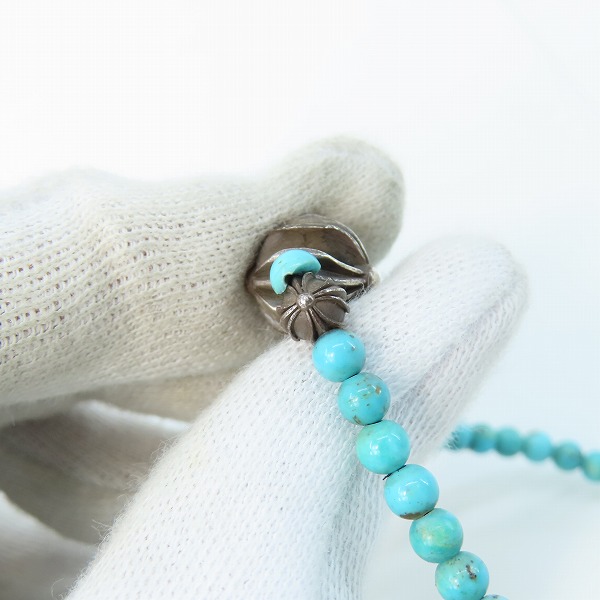 実際に弊社で買取させて頂いたCHROME HEARTS/クロムハーツ 4mmターコイズ ビーズ ブレスレットの画像 6枚目