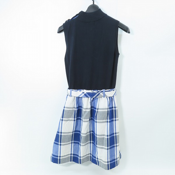 実際に弊社で買取させて頂いたBurberry London BLUE LABEL/バーバリーロンドン ブルーレーベル ニット切替 ノバチェック ワンピース E1J69-166-25/38の画像 1枚目