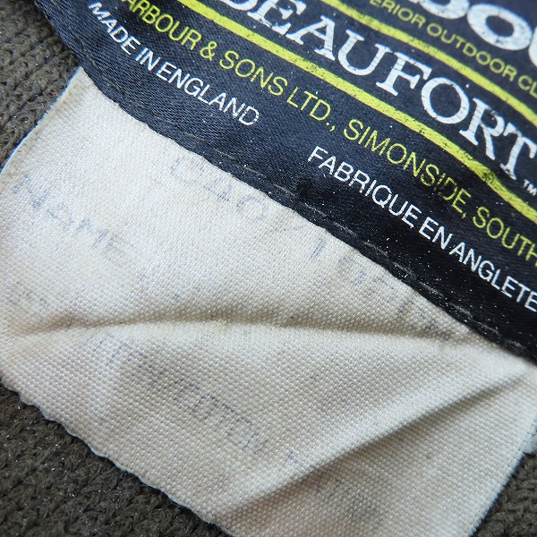 実際に弊社で買取させて頂いたBARBOUR/バブアー 90s BEAUFORT JACKET ビューフォート オイルドジャケット/C40/102CMの画像 3枚目