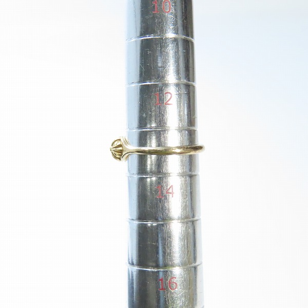 実際に弊社で買取させて頂いたCHROME HEARTS/クロムハーツ 22K BUBBLEGUM MINI HALF CRSBL RING バブルガム ミニハーフ クロスボール リング 13.5号の画像 8枚目