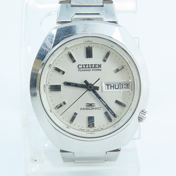 実際に弊社で買取させて頂いたCITIZEN/シチズン TUNING FORK/チューニングフォーク HISONIC/ハイソニック 時計/ウォッチ 3701-370155TA 【動作未確認】