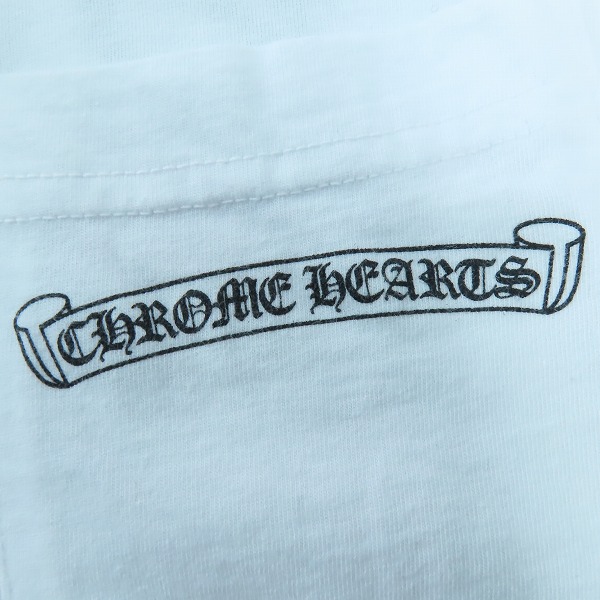 実際に弊社で買取させて頂いた【JPタグ】CHROME HEARTS/クロムハーツ ダガーアイ チャート 半袖Tシャツ XLの画像 6枚目