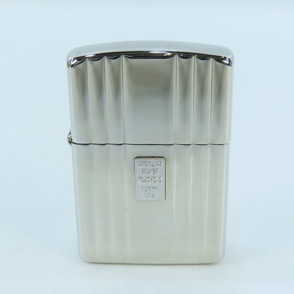 実際に弊社で買取させて頂いたZIPPO/ジッポー PURITY 999.9 スターリングシルバープレート付 Armor/アーマーケース 2005年製