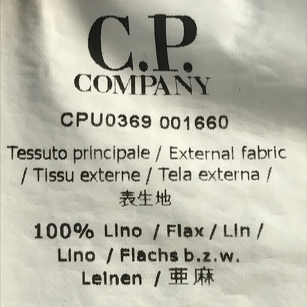 実際に弊社で買取させて頂いたC.P COMPANY/シーピーカンパニー リネンシャツ XLの画像 4枚目