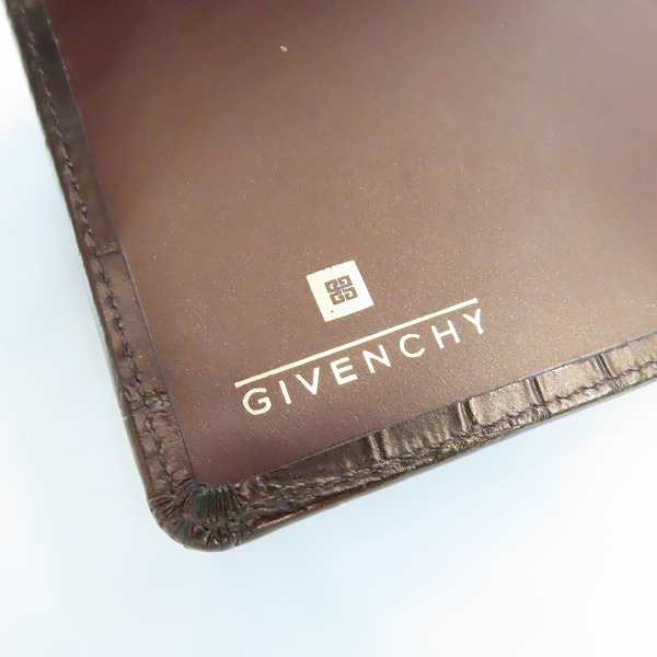 実際に弊社で買取させて頂いたGIVENCHY/ジバンシィ がま口 クロコダイル型押し 二つ折り財布の画像 6枚目
