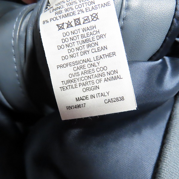 実際に弊社で買取させて頂いたdunhill london/ダンヒル ロンドン ラムレザー ジップアップブルゾン RN149617/CA5283/XLの画像 5枚目