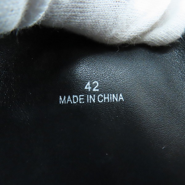 実際に弊社で買取させて頂いたBALMAIN/バルマン レザー ハイカット ロゴ ベルト スニーカーブラック SM0C172/42の画像 5枚目