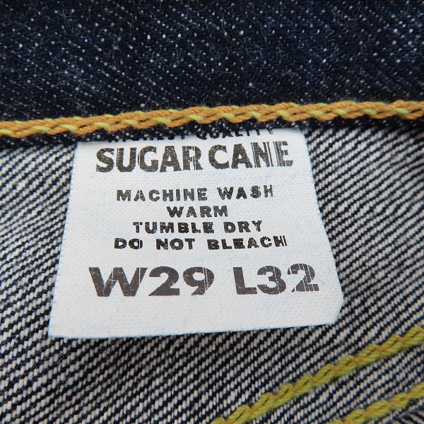 実際に弊社で買取させて頂いた【未使用】SUGAR CANE/シュガーケーン Lot065 STAR JEANS デニムパンツ SC40065A/W29/W29L32の画像 3枚目