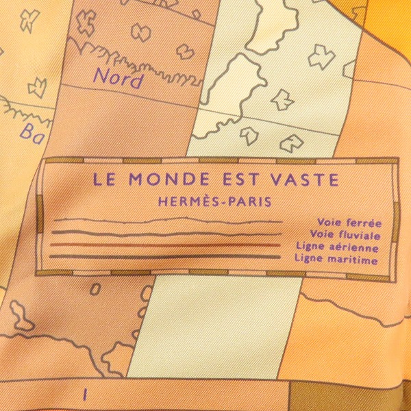 実際に弊社で買取させて頂いた【未使用】HERMES/エルメス カレ90 LE MONDE EST VASTEの画像 1枚目