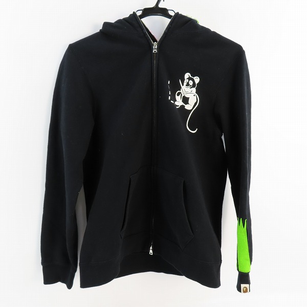 実際に弊社で買取させて頂いたA BATHING APE/アベイシングエイプ パンダ シャーク ジップアップ パーカー/001ZPE302003X/S
