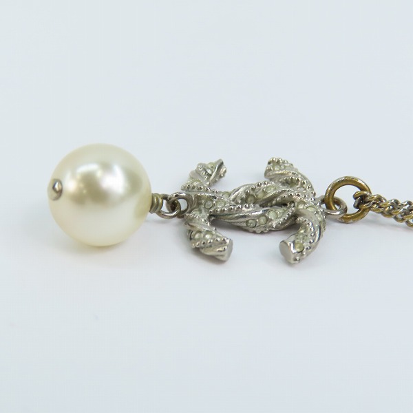 実際に弊社で買取させて頂いた【ジャンク】 CHANEL/シャネル ココマーク スイングパール ネックレスの画像 3枚目