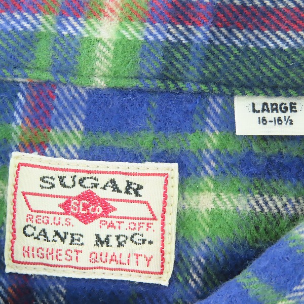 実際に弊社で買取させて頂いた(1)【未使用】SUGAR CANE/シュガーケーン LIGHT FLANNEL CHECK WORK SHIRT/ライトフランネルチェックワークシャツ SC28505/Lの画像 2枚目