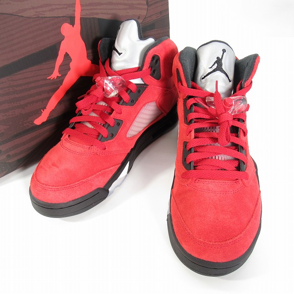 実際に弊社で買取させて頂いたNIKE/ナイキ AIR JORDAN 5 RETRO RAGING BULL エアジョーダン5 レイジングブル DD0587-600/27の画像 0枚目