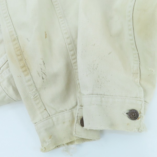実際に弊社で買取させて頂いたLEVIS/リーバイス 840B XX 60s USA製 ボタン裏刻印O ビンテージ デニム ジャケット 42の画像 7枚目