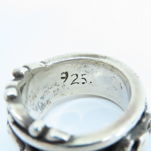 実際に弊社で買取させて頂いた【ギャラあり】LEATHERS AND TREASURES/レザーズアンドトレジャーズ スカルスクロールリング 22.5号-23号の画像 4枚目