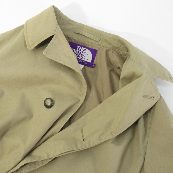 実際に弊社で買取させて頂いたTHE NORTH FACE PURPLE LABEL/ノースフェイス パープルレーベル BEAMS別注 65/35クロス ステンカラーコート NP2818N/Mの画像 3枚目