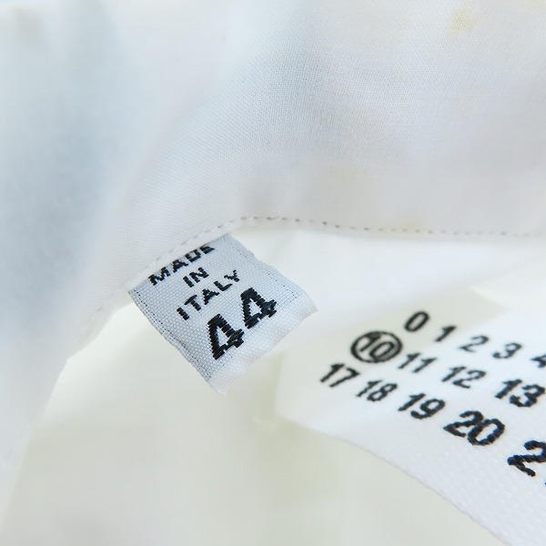 実際に弊社で買取させて頂いたMaison Margiela/マルジェラ ネクタイデザインボタンシャツ/44の画像 5枚目