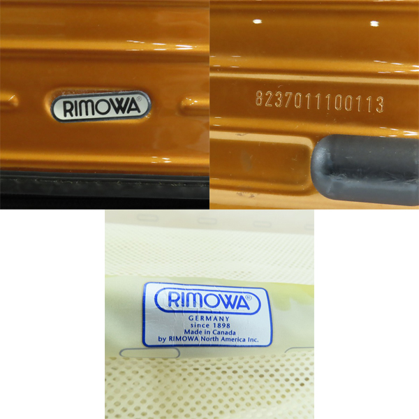 実際に弊社で買取させて頂いたRIMOWA/リモワ SALSA AIRサルサエアー 4輪 キャリーバッグ/スーツケース インカゴールド/84L/823.70の画像 6枚目