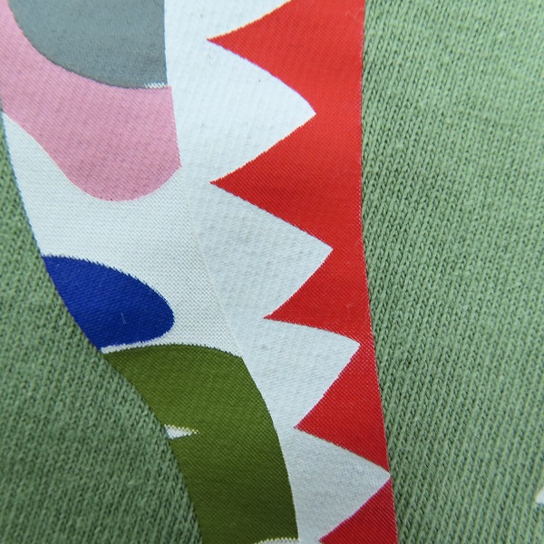 実際に弊社で買取させて頂いたA BATHING APE/アベイシングエイプ シャーク ジップ/ZIP プリント コットン 半袖Tシャツ Lの画像 5枚目