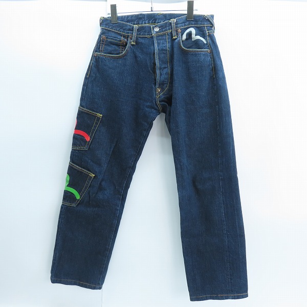 実際に弊社で買取させて頂いたEVISU/エヴィス ハーフメニーポケット デニムパンツ/30