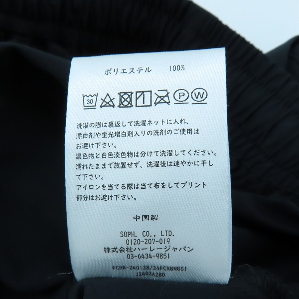 実際に弊社で買取させて頂いた【未使用】F.C.Real Bristol × Hurley/エフシーレアルブリストル × ハーレー スイムショーツ ブラック/Lの画像 4枚目